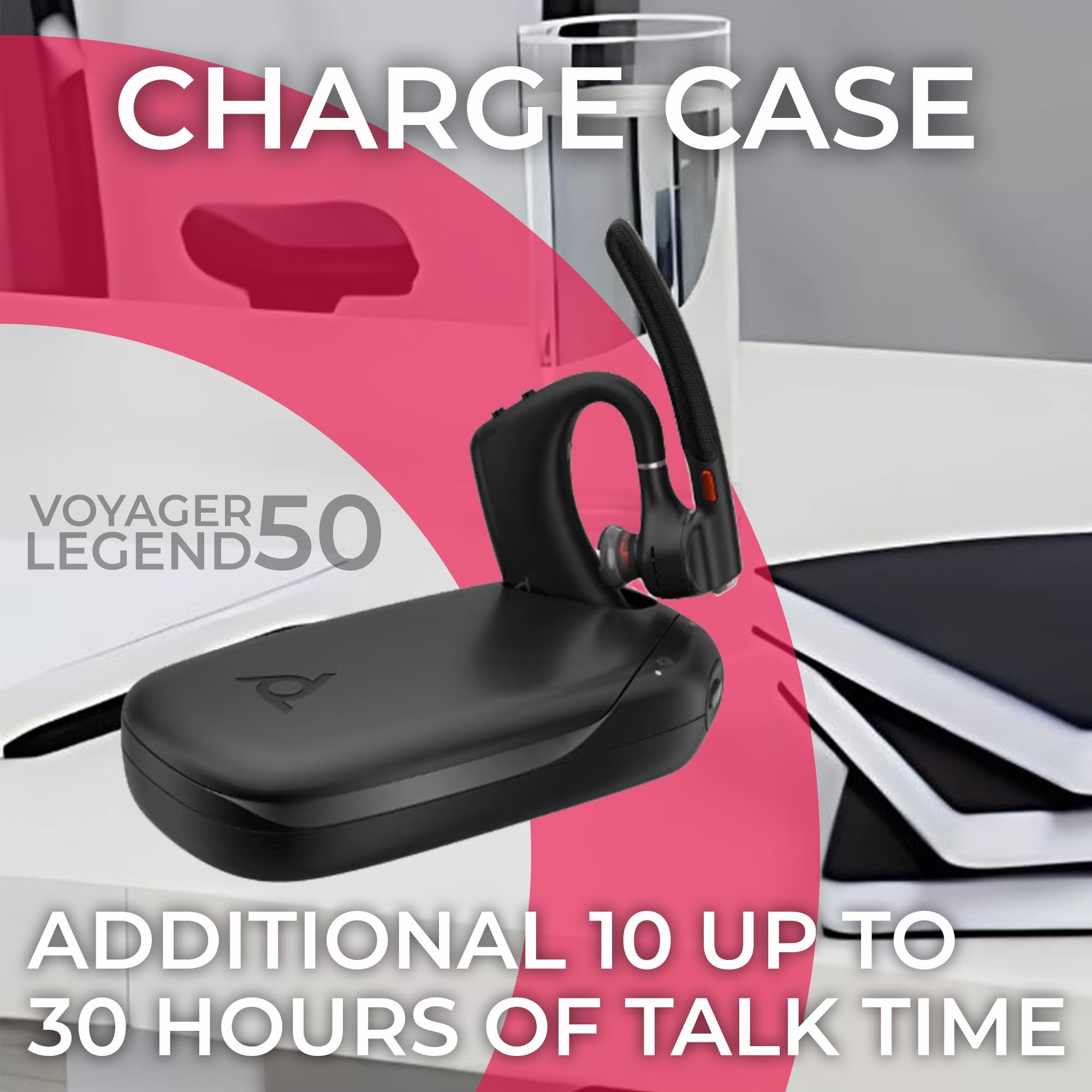 Poly Voyager Legend 50-M UC Bluetooth Headset, Charging Case, AI